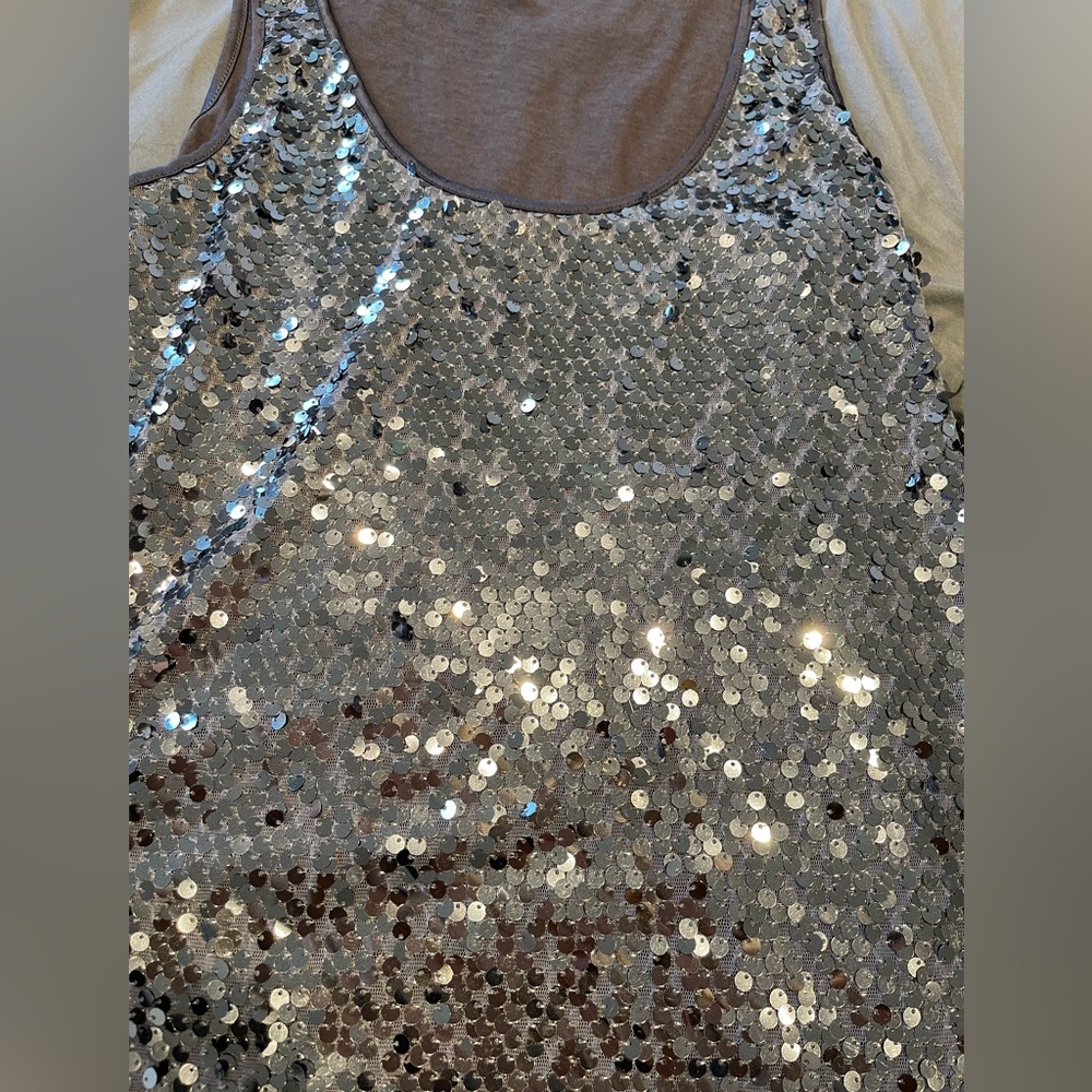 Express Sequin Front, Sleevless Top, Size: S, Lik… - image 7